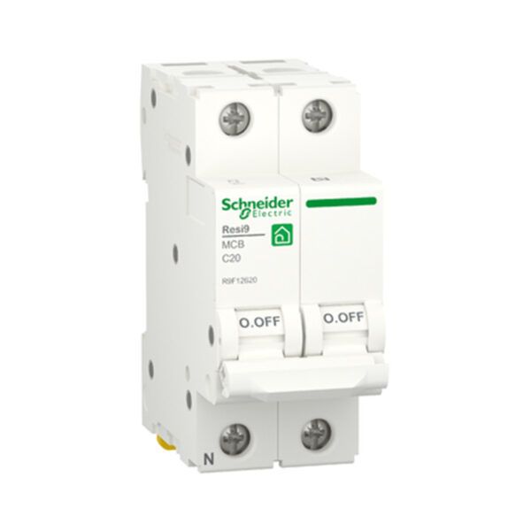 Interruptor Magnetotérmico; Resi9; 1P+N; 20 A; 6000 A; 230 V
