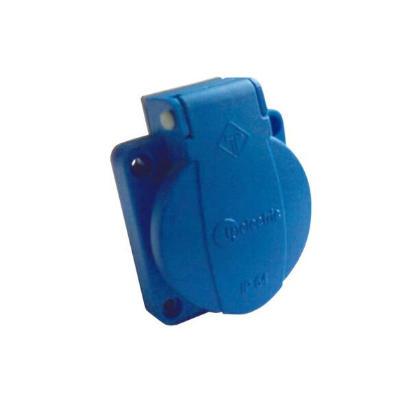 Toma de enchufe 16A 2P-T schuko empotrable horizontal IP-54