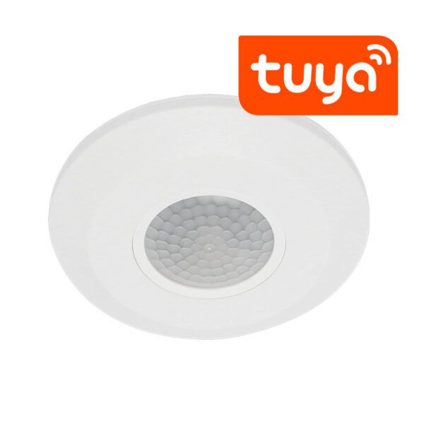Sensor presencia infrarrojo SUPERFICIE EN TECHO TUYA , IP44, WIFI, 360º, blanco