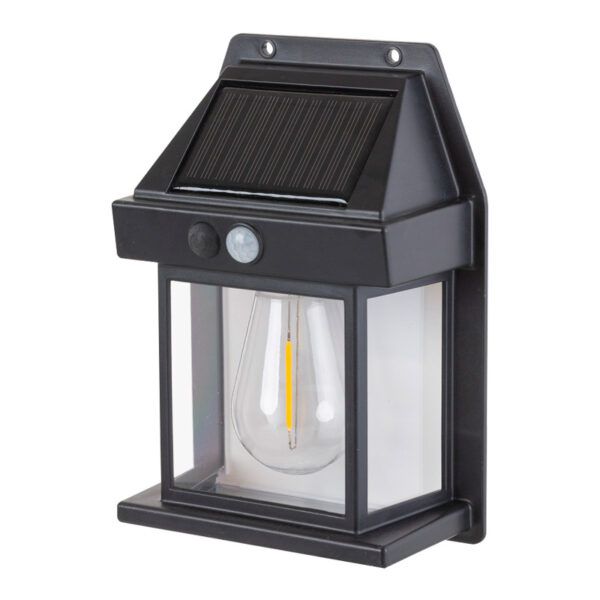 APLIQUE EXTERIOR PLASTICO SOLAR PARED CON SENSOR, 5000K, 120x170x55mm, IP65, 150Lm