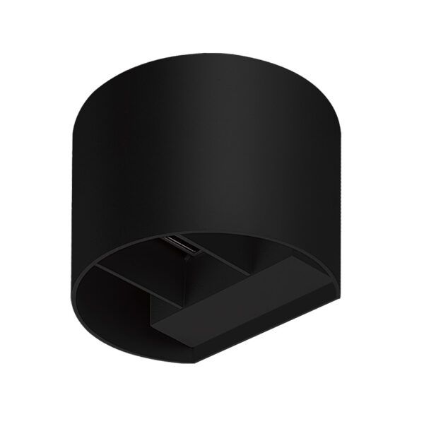 APLIQUE EXTERIOR ALUMINIO NEGRO REDONDO Switch 3CCT 130x100x110mm, 230V, IP65, 180º, 6W, 940Lm