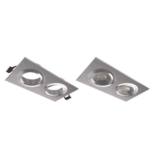ARO AXIS CUADRADO DOBLE BASCULANTE ALUM BRUSHED
