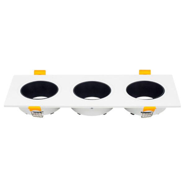 ARO PLS-255-28/3 CUADRADO GU10 BASC. BLANCO+NEG