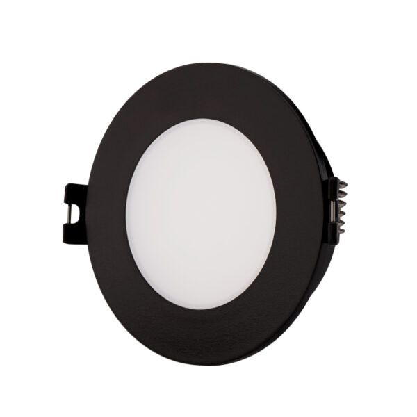 ARO INTERIOR ESTANCO AT-90 REDONDO P/GU10 NEGRO