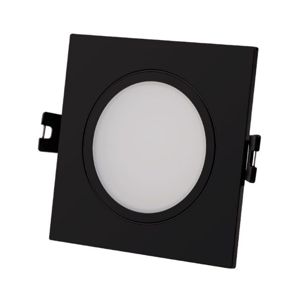 ARO INTERIOR ESTANCO AT-93-93 CUADRADO GU10 NEGRO