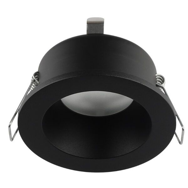 ARO FIJO INTERIOR ALUMINIO ESTANCO GU10, IP54, NEGRO