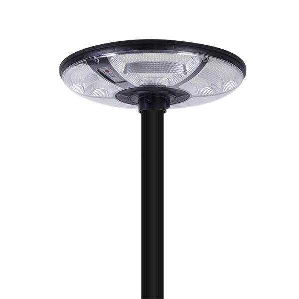 FAROLA EXTERIOR SOLAR TIPO UFO CON SENSOR Y MANDO, DIAMETRO BASE Ø73mm, Ø550x78mm, IP65, 360º, 1800Lm