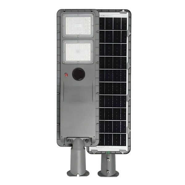 FAROLA EXTERIOR ALUMINIO SOLAR CON SENSOR Y MANDO, DIAMETRO BASE Ø63mm, 200x654mm, IP65, 150º, 2600Lm