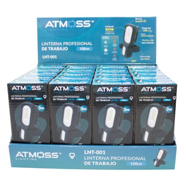LINTERNA TRABAJO CON BATERIA DE LITIO 1200mAh, 150Lm Micro-usb
