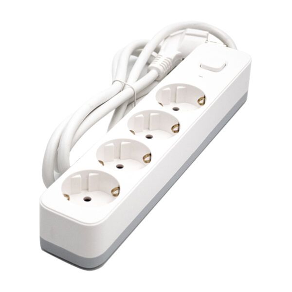 BASE 4 TOMAS C/CABLE+INTERRUP+PROT.INF-10Amp-1,4Mt
