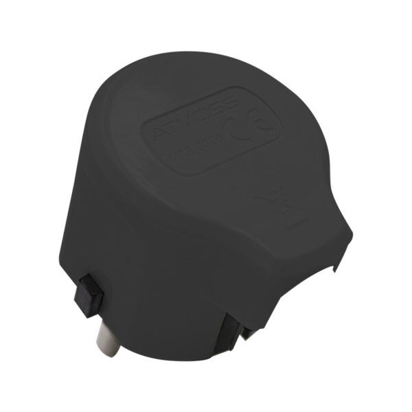 CLAVIJA SCHUKO PLANO MACHO 4.8MM 16A NEGRO