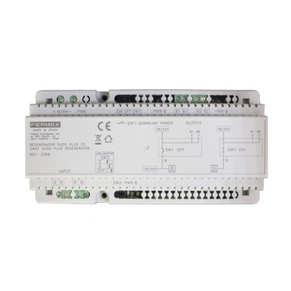 Regenerador DUOX PLUS 2 salidas. dispositivo intermedio de una instalación DUOX