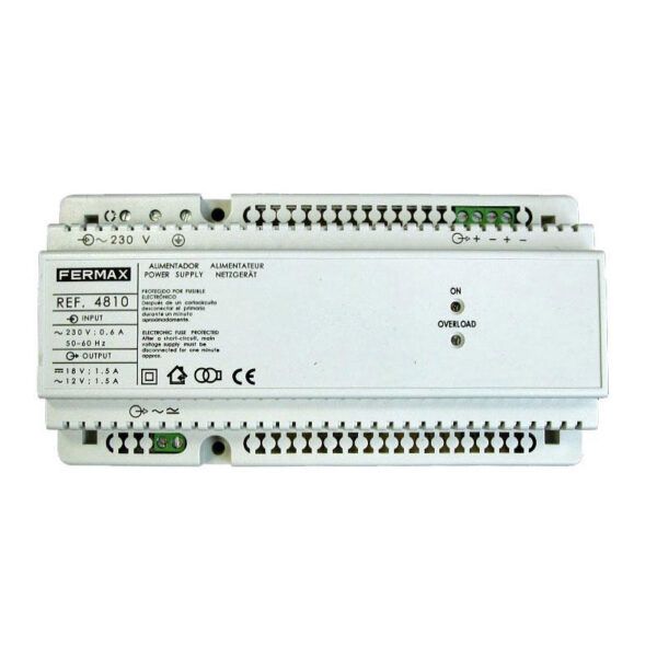 Alimentador 12VAC-1,5A/18VDC-1,5A DIN10