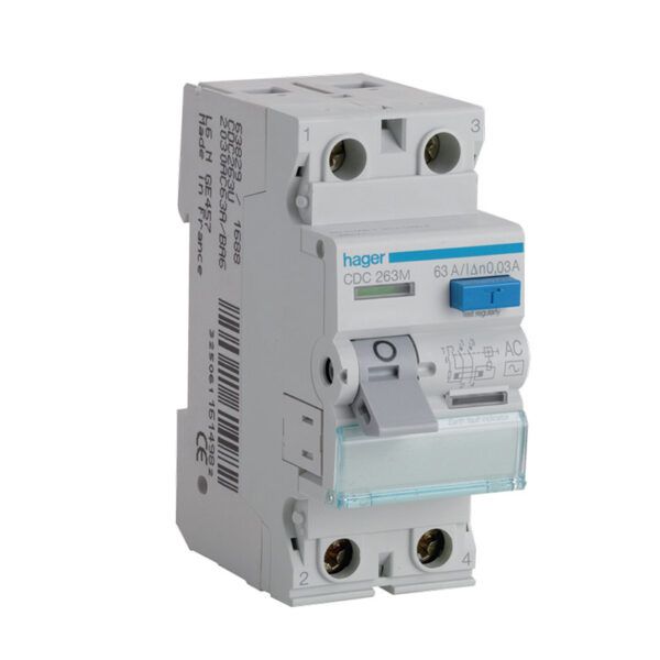 Interruptor diferencial 2P 63A 30mA tipo AC