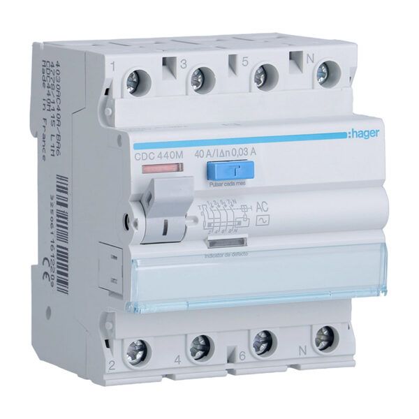 Interruptor diferencial 4P 40A 30mA tipo AC