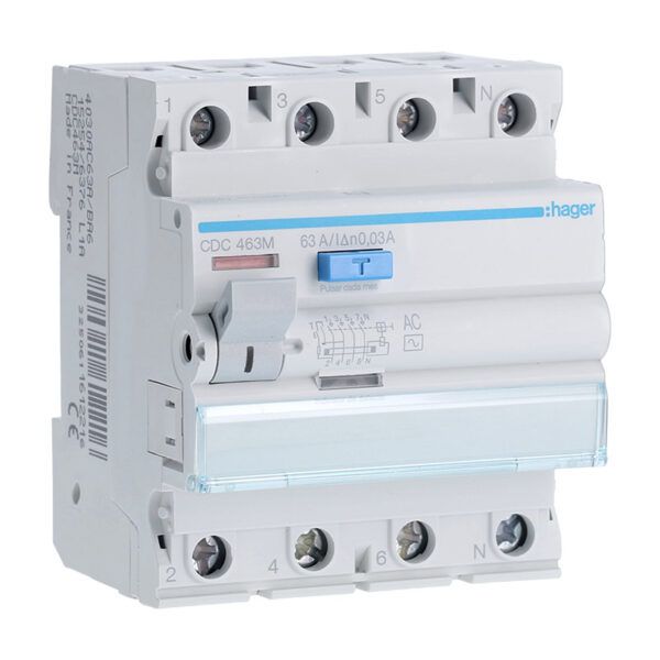 Interruptor diferencial 4P 63A 30mA tipo AC