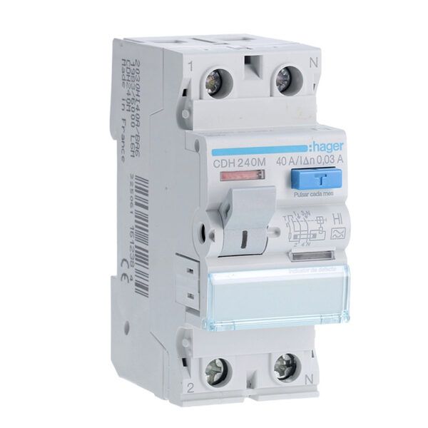 Interruptor diferencial 2P 40A 30mA tipo A HI