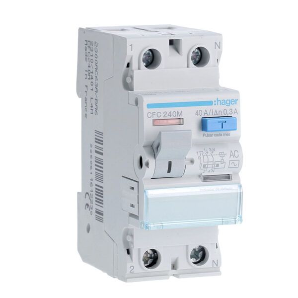 Interruptor diferencial 2P 40A 300mA tipo AC