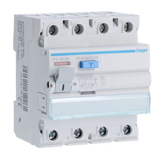 Interruptor diferencial 4P 40A 300mA tipo AC