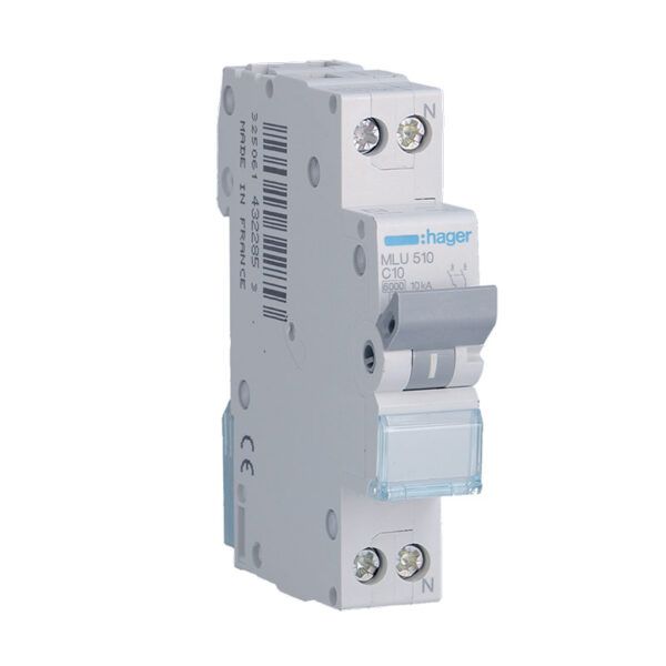 Interruptor automático magnetotérmico serie ML 1P+N 16A C 6kA