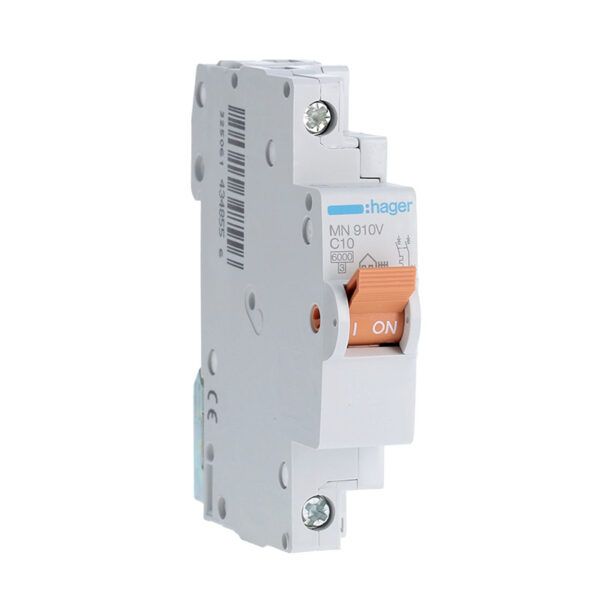 Interruptor automático magnetotérmico serie MN 1M 1P+N 10A C 6KA