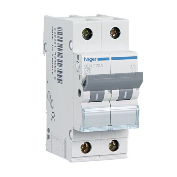 Interruptor automático magnetotérmico serie MU 1P+N 32A curva C 6KA