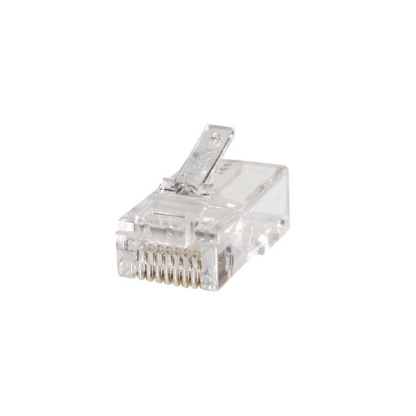 Conector de datos RJ45 UTP Cat 6 macho pasantes caja plástica 50