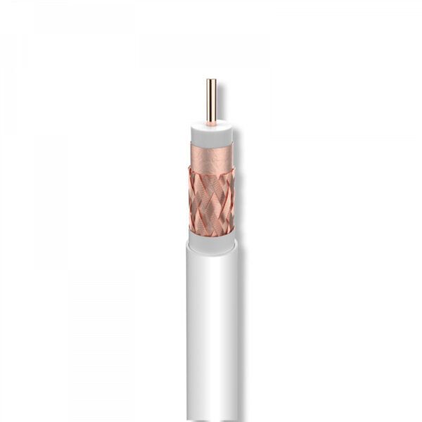 Cable coaxial T100 PLUS PVC blanco