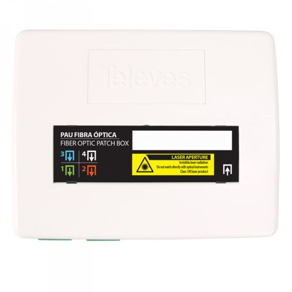 Repartidor PAU fibra óptica 4S de 1 a 4 salidadas con 2 adaptadores SC/APC