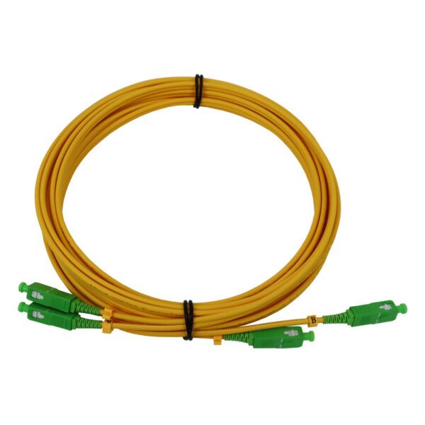 Latiguillo Duplex fibra óptica SM interior LSFH Dca SC/APC 10m