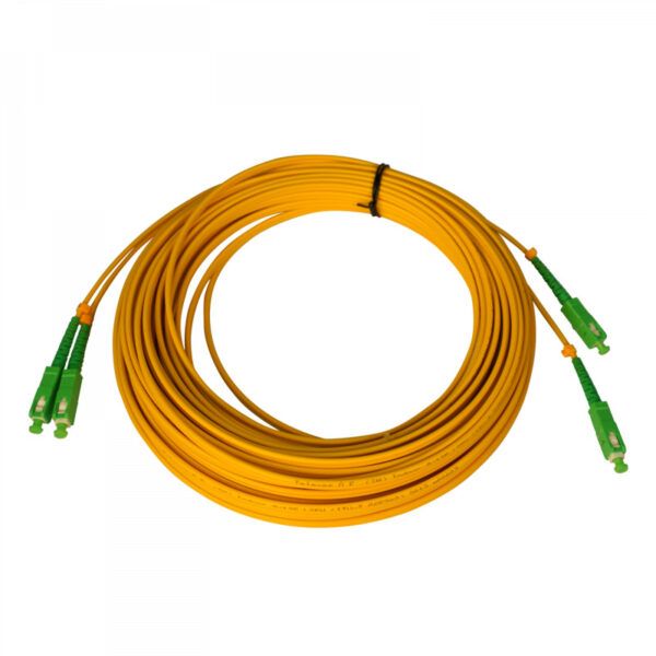 Latiguillo Duplex fibra óptica SM interior LSFH Dca SC/APC 20m