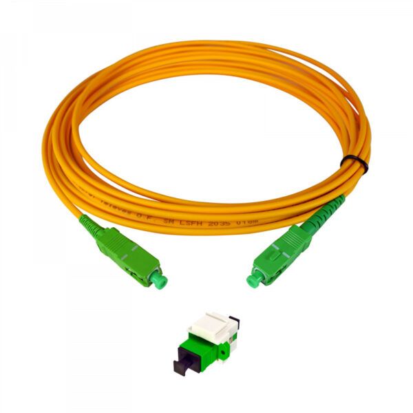 Kit de toma FO Keystone + adaptador SC/APC + latiguillo 15m