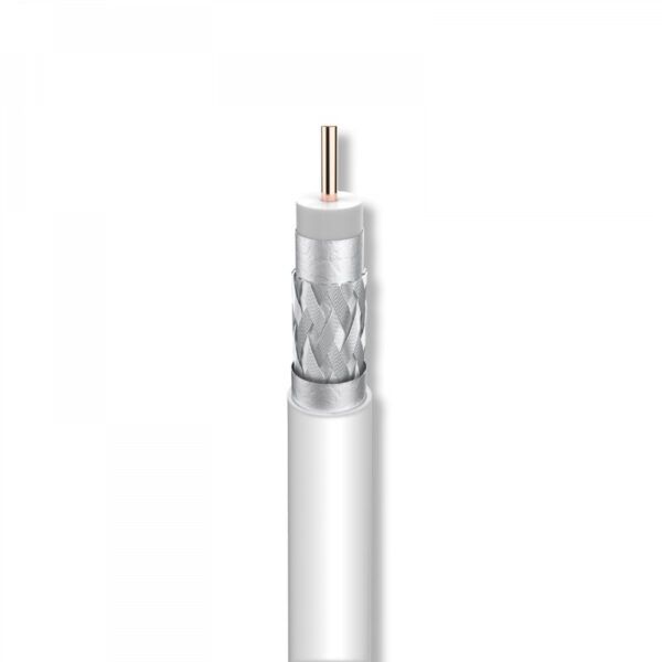 Cable coaxial SK6FPLUS CU+DC/AL 100m PVC blanco