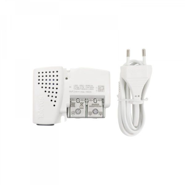 Amplificador de vivienda PicoKom 1e/2s "EasyF"47-694MHz G 10/16dB Vs 98/101dBV con autoajuste + alimentación preamplificado 12V-150mA