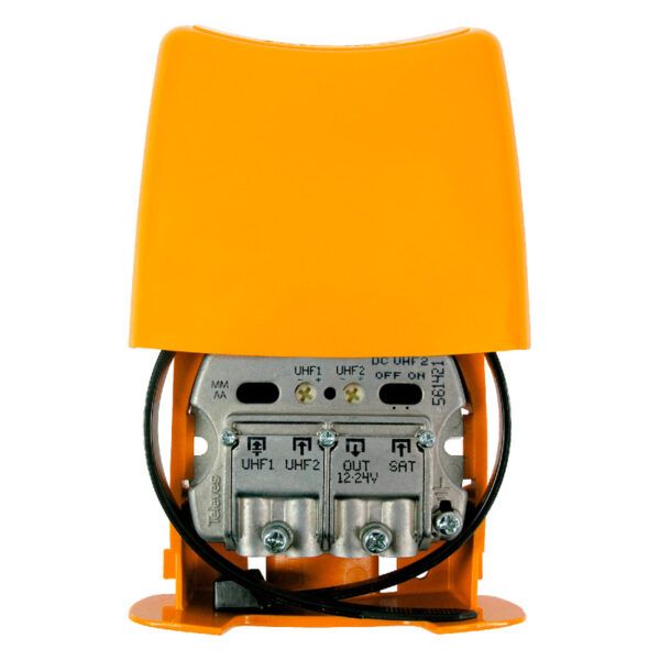 Amplificador de mástil 12..24V 3E/1S 1,5dB UHF-UHF-FImix