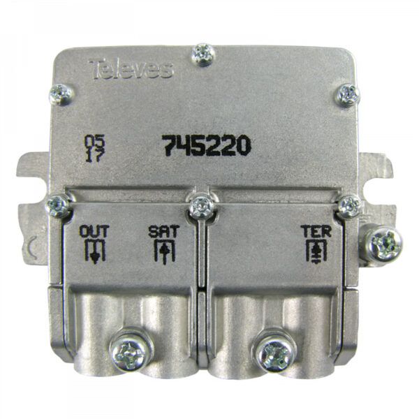 Mini-mezclador de señal terrestre y satélite Matv-FI 47..790-950..2400MHz DC