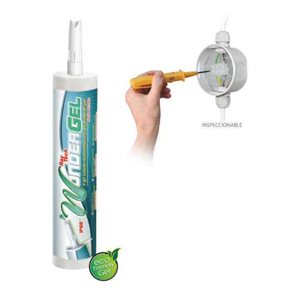 Cartucho gel monocomponente aislante WONDER GEL listo para usar 280ml color verde