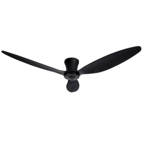 Ventilador de techo LED Ø132; motor DC; con 3 aspas; ARENA sin LUZ; IP44; negro