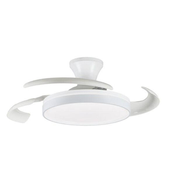 Ventilador de techo LED Ø99; motor DC; con aspas retráctiles PINGO MINI; 55W; blanco CCT
