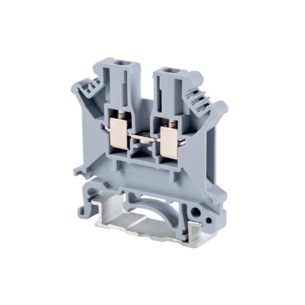Borna de paso carril DIN 4mm² gris